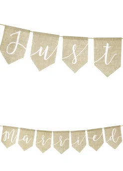 Girlanda ślubna JUST MARRIED dekoracja sali weselnej
