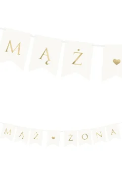 Girlanda ślubna MĄŻ & ŻONA dekoracja sali weselnej