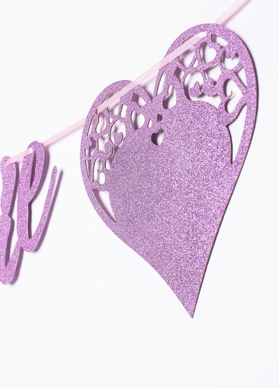 Girlanda na baby shower BĘDZIE DZIEWCZYNKA różowa