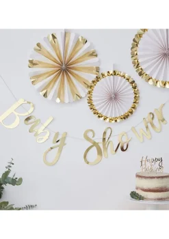 Girlanda na Baby Shower OH BABY! złota 150cm