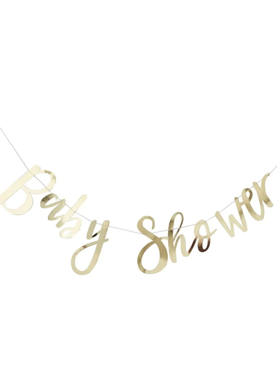 Girlanda na Baby Shower OH BABY! złota 150cm