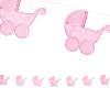 Girlanda na baby shower WÓZEK różowa 2,75m