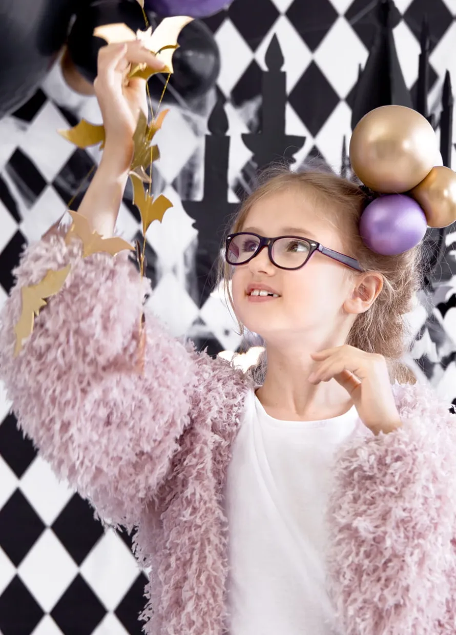 Girlanda na Halloween NIETOPERZE złota 1,5m