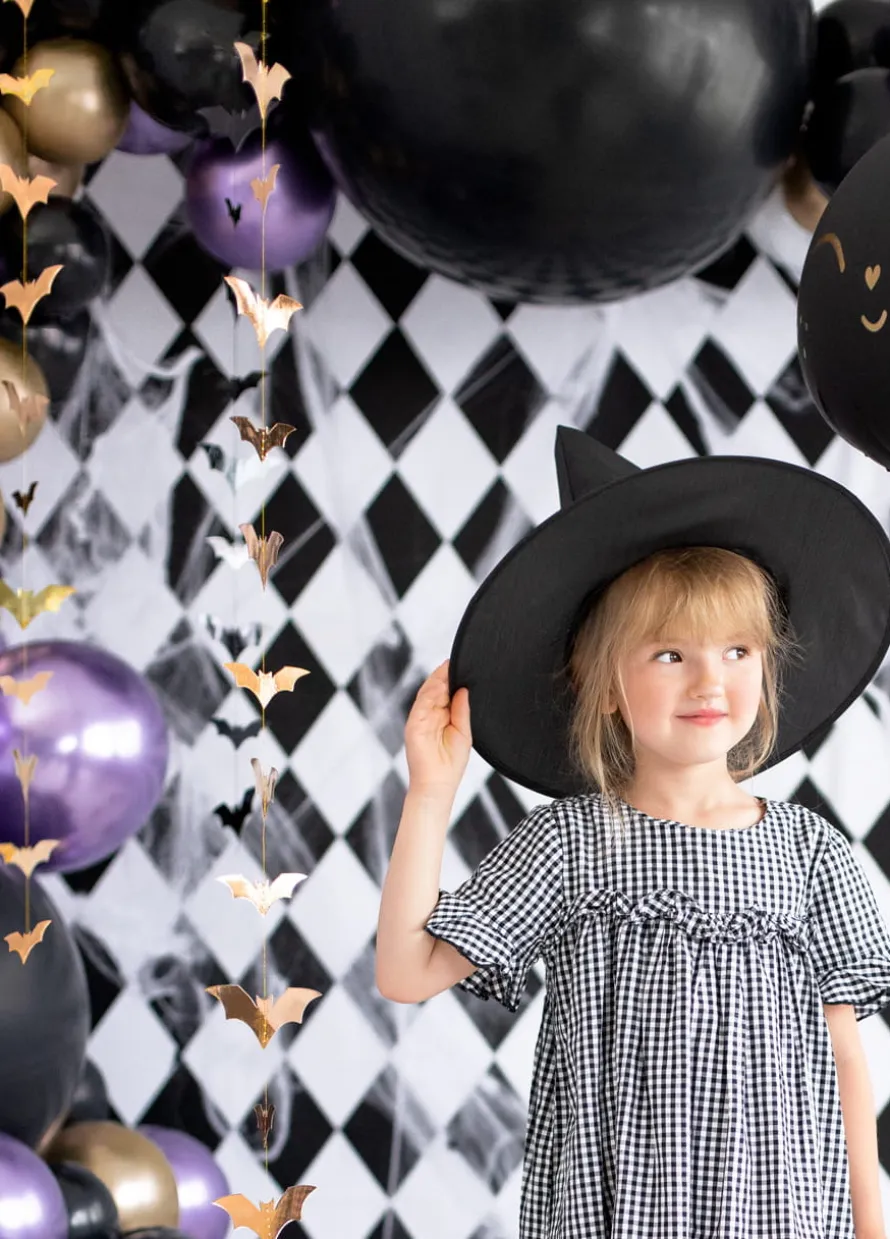 Girlanda na Halloween NIETOPERZE złota 1,5m