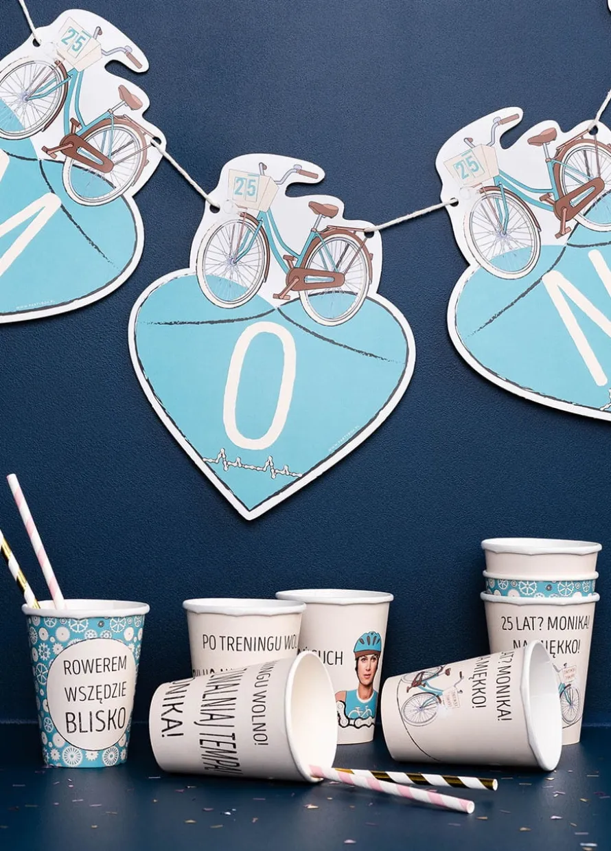 Girlanda na URODZINY ROWERZYSTKI personalizowana 4-8 znaków