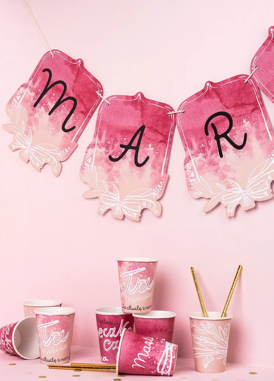 Girlanda personalizowana BABY SHOWER GIRL girlanda z własnym napisem 4-8 znaków