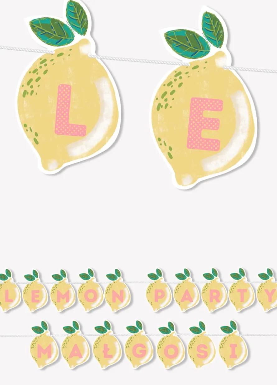 Girlanda personalizowana z własnym napisem LEMON PARTY 4-8 znaków