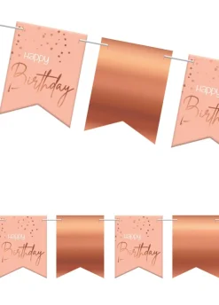 Girlanda urodzinowa flagi ELEGANT BLUSH 6m