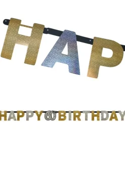 Girlanda urodzinowa 60 HAPPY BIRTHDAY
