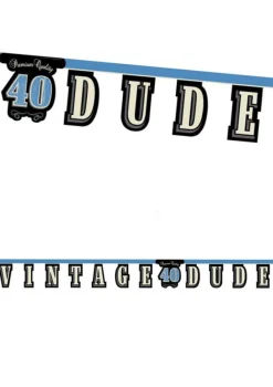Girlanda urodzinowa VINTAGE DUDE dekoracja na 40