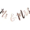 Girlanda z napisem Mr & Mrs dekoracja ślubna rose gold