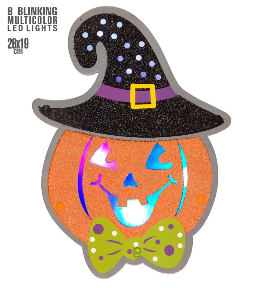Halloweenowa dekoracja ścienna DYNIA świecąca