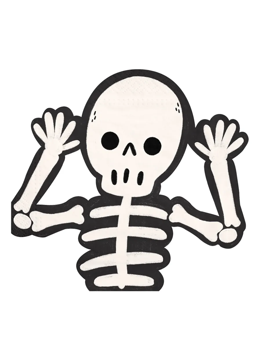 Halloweenowe serwetki szkielet SPOOKY FRIENDS 12 szt.