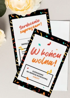 IMPREZA ROZWODOWA zaproszenia personalizowane