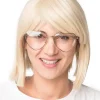 Imprezowe okulary SERDUSZKA złote oprawki