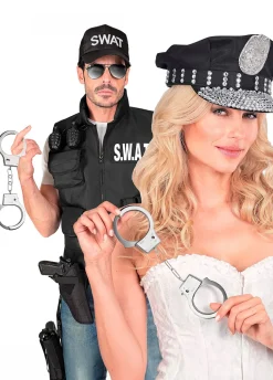 KAJDANKI Z KLUCZYKIEM dodatek do stroju policjanta