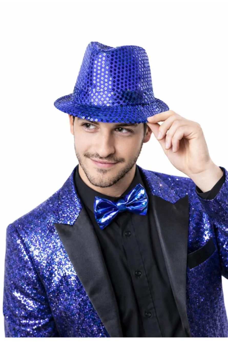 Kapelusz cekinowy granatowy