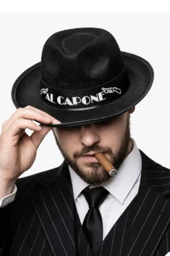 Kapelusz gangsterski AL CAPONE czarny