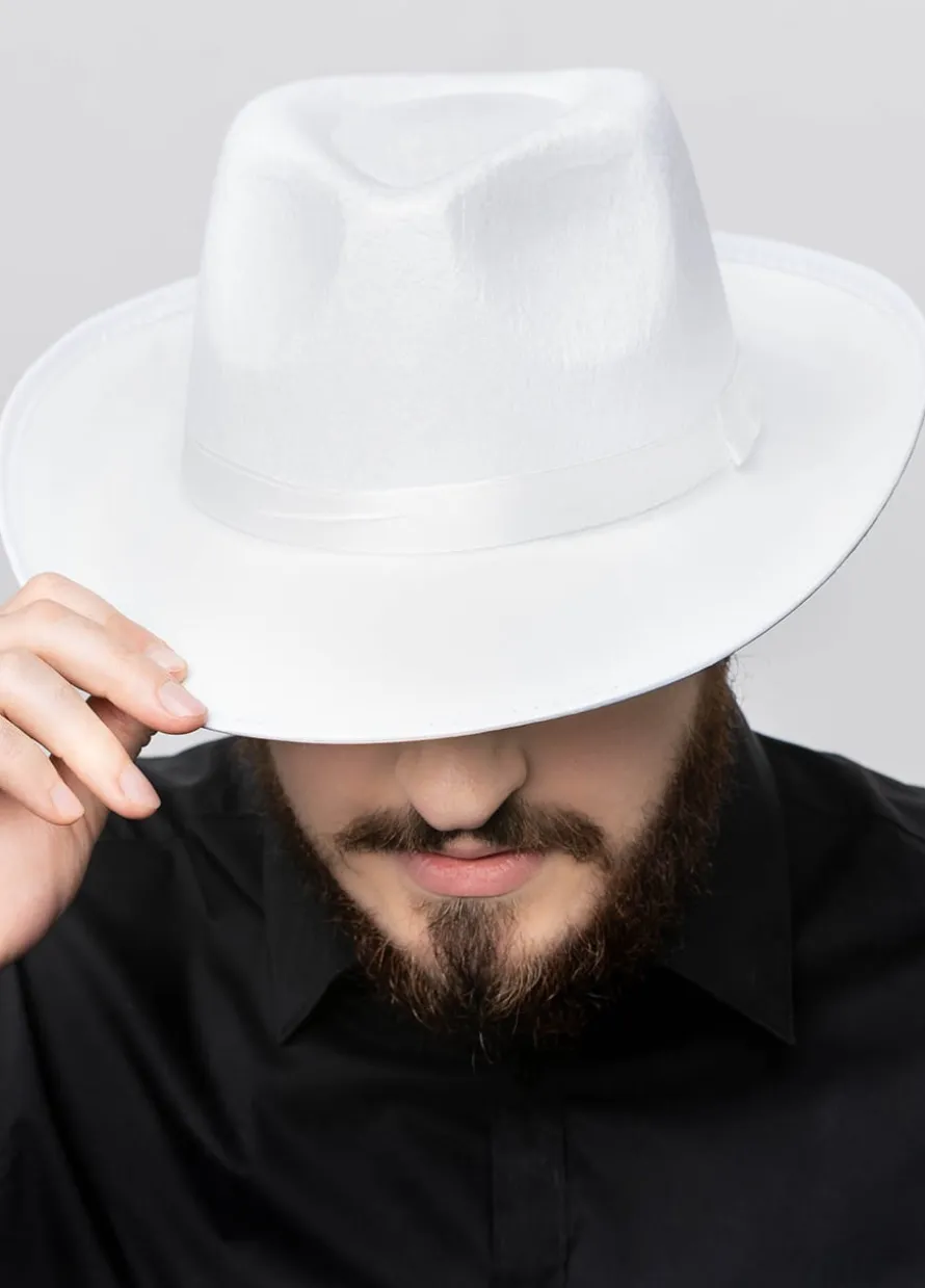 Kapelusz gangsterski MAFIA biały