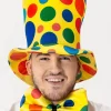 Kapelusz klauna w kropki
