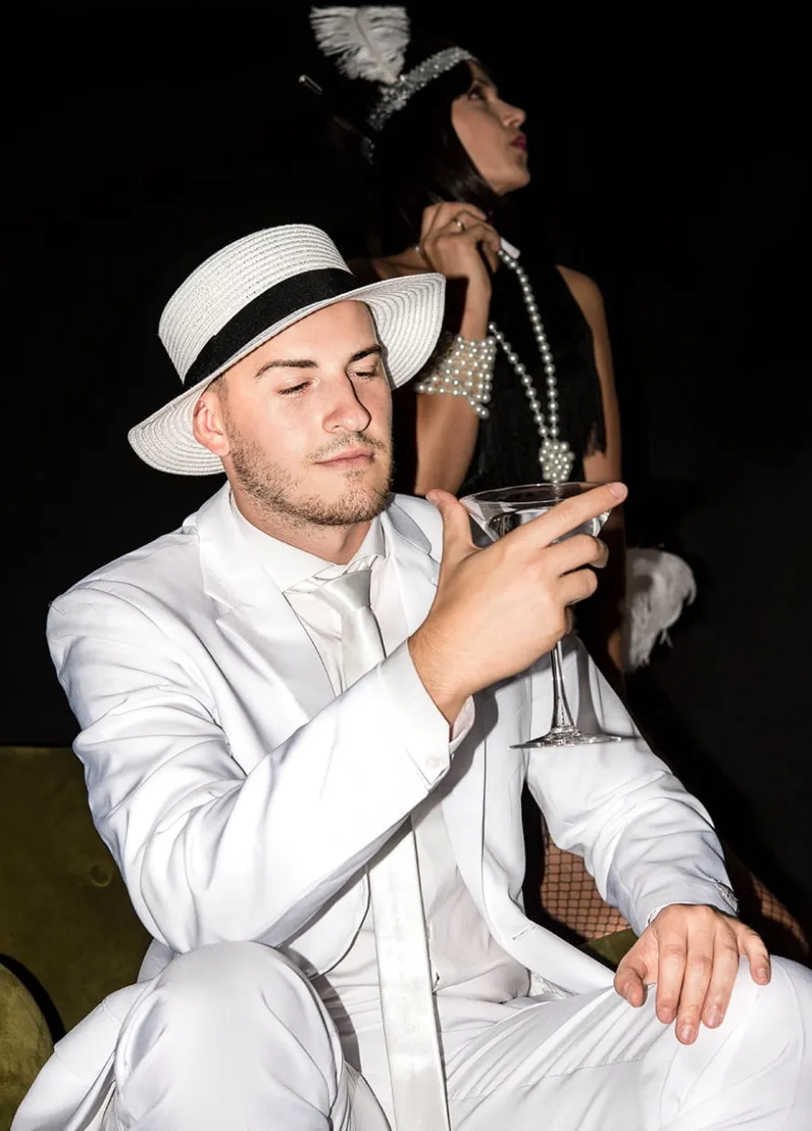 Kapelusz męski Lata 20 elegancki kapelusz retro