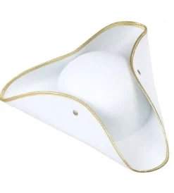 Kapelusz piracki TRICORN biały