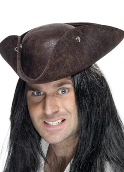 Kapelusz piracki TRICORN skóra