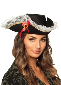 Kapelusz PIRATKI z kokardkami