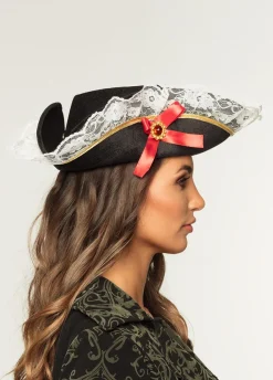 Kapelusz PIRATKI z kokardkami