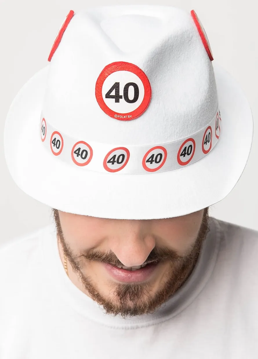 Kapelusz urodzinowy ZNAK gadżet na 40 urodziny