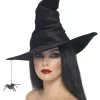 Kapelusz wiedźmy z pająkiem CZARNY na Halloween
