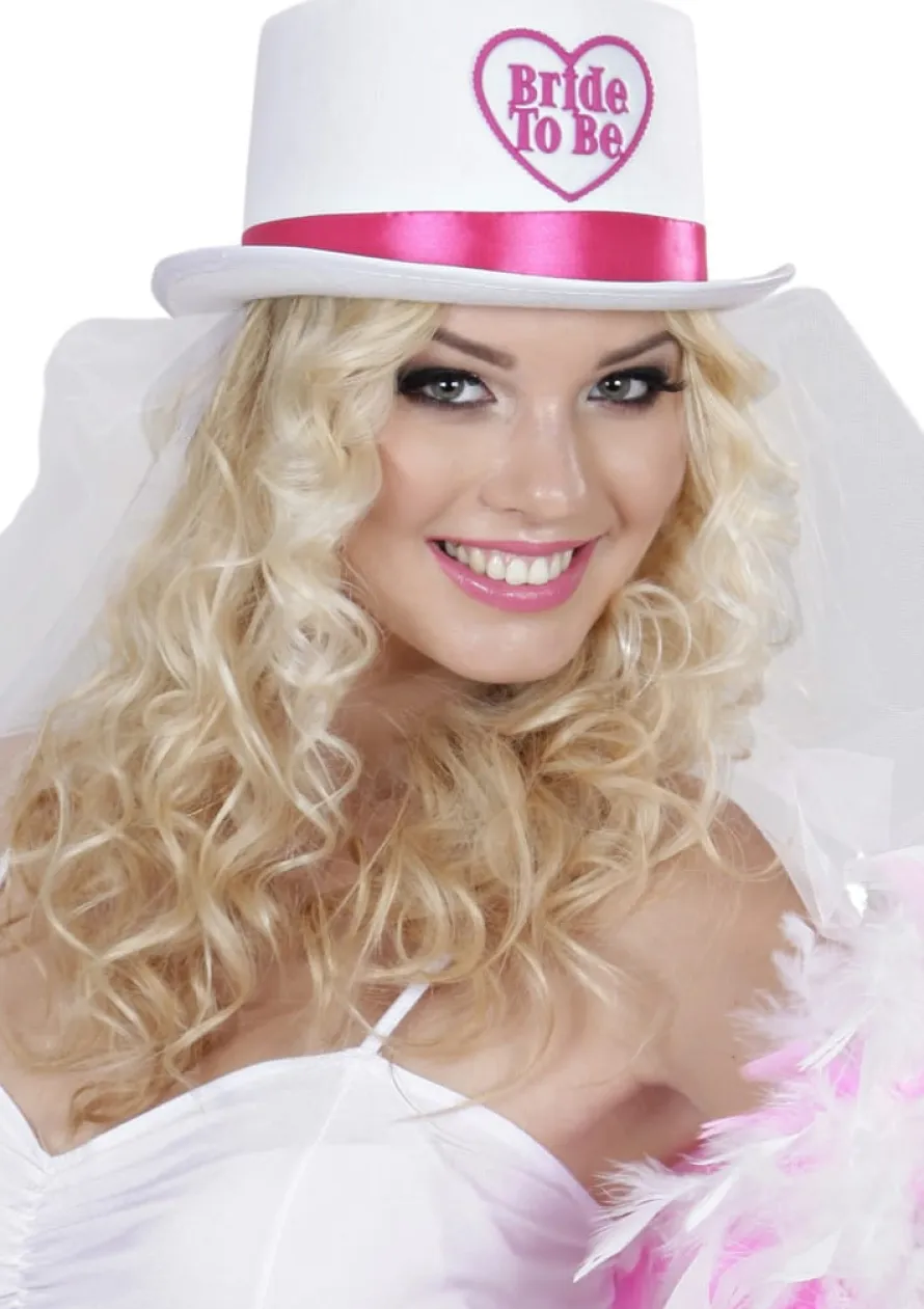 Kapelusz z welonem BRIDE TO BE kapelusz na wieczór panieński