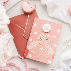 Kartka na panieński z przypinką TEAM BRIDE
