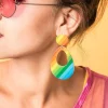 Klipsy NEON biżuteria na imprezę kicz party