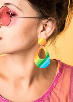 Klipsy NEON biżuteria na imprezę kicz party