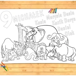 Kolorowanka personalizowana SAFARI
