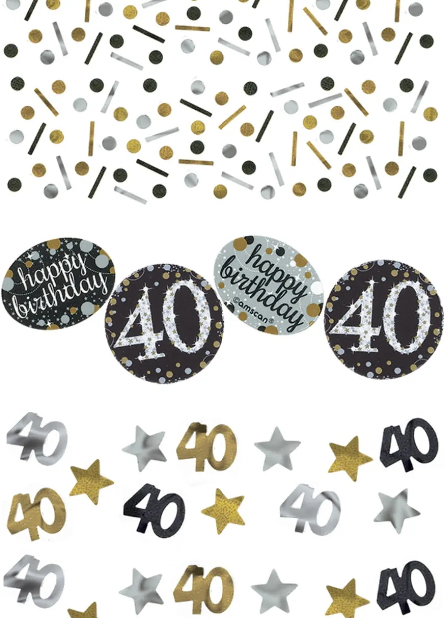 Konfetti 40 HAPPY BIRTHDAY Sparkling