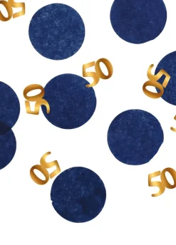 Konfetti na 50 urodziny ELEGANT BLUE