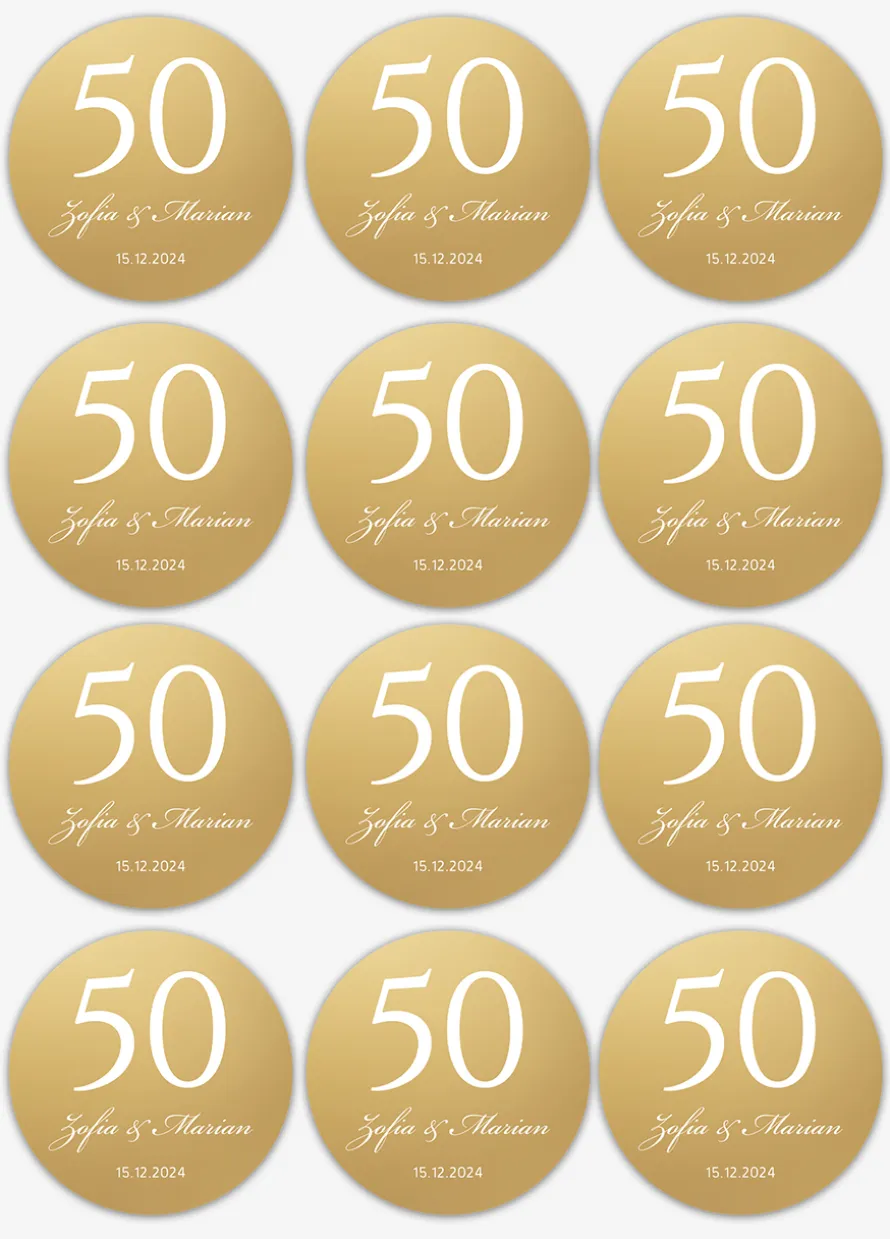 Konfetti 50 ROCZNICA ŚLUBU (9szt.)