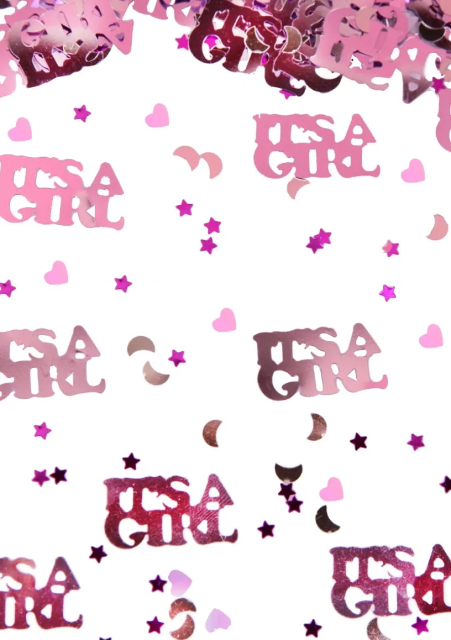 Konfetti różowe metaliczne IT'S A GIRL