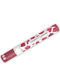 Konfetti tuba strzelająca BORDOWE PŁATKI RÓŻ 40cm