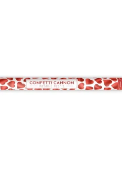 Konfetti tuba strzelająca CZERWONE SERCA 80cm