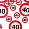 Konfetti ZNAK dekoracja na 40 urodziny