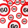 Konfetti ZNAK dekoracja na 60 urodziny
