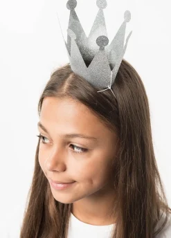 Korony urodzinowe DIY SREBRNE (6szt.)