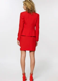 Kostium damski RED RUBY spódnica i marynarka czerwona