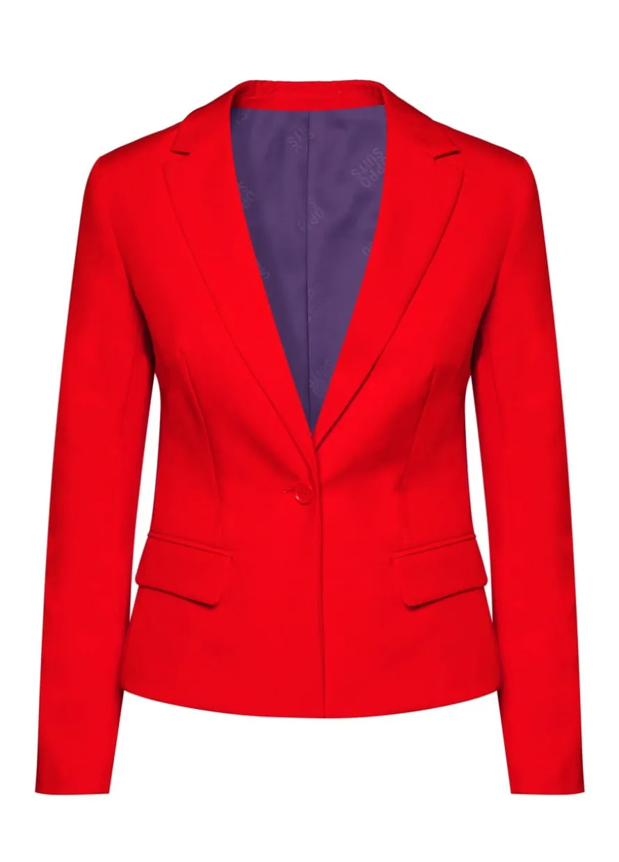 Kostium damski RED RUBY spódnica i marynarka czerwona