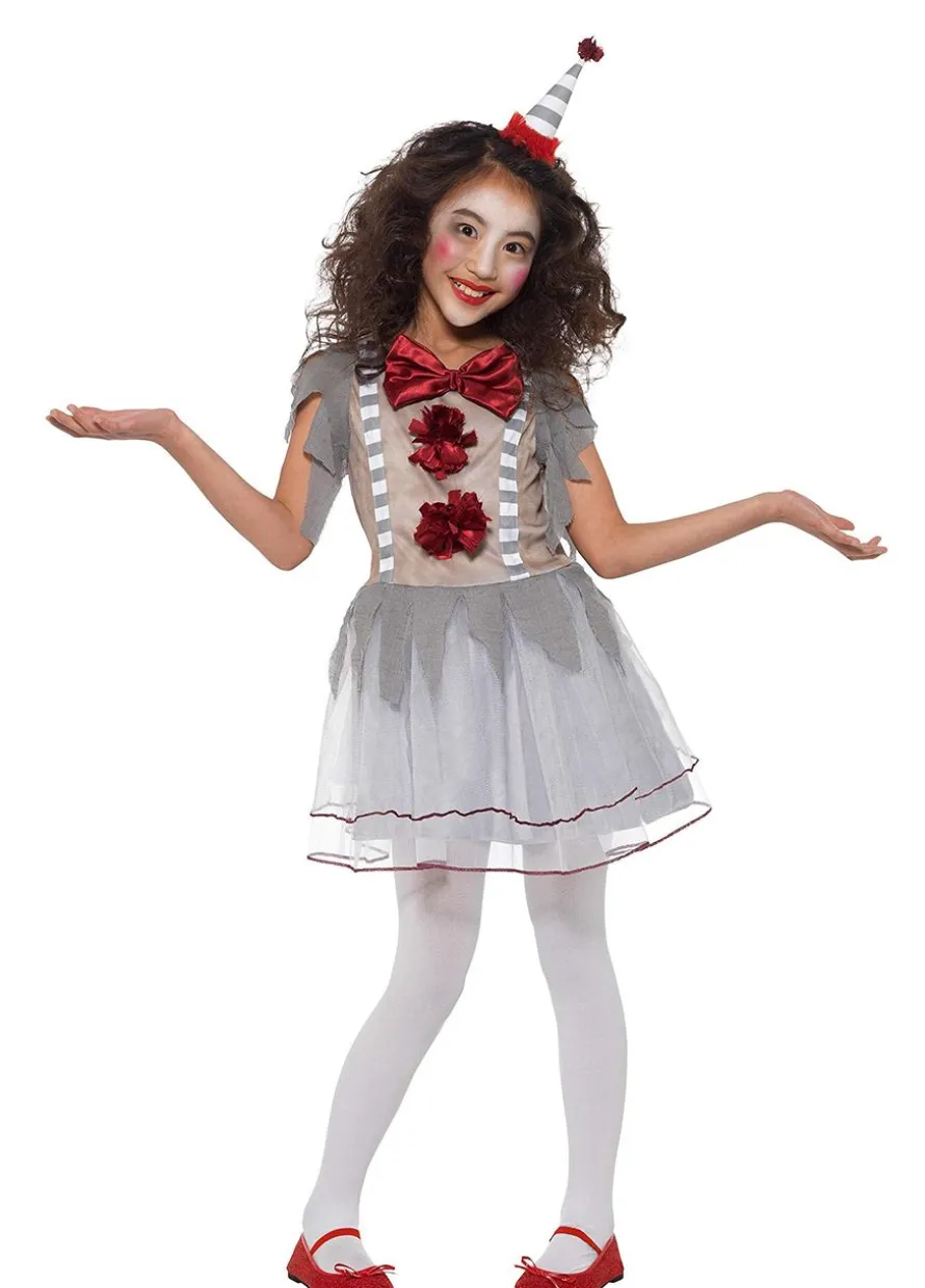 Kostium KLAUN na halloween dla dziewczynki 4-6 lat