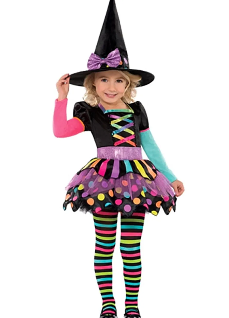 Kostium na Halloween dla dziewczynki STRÓJ CZAROWNICY