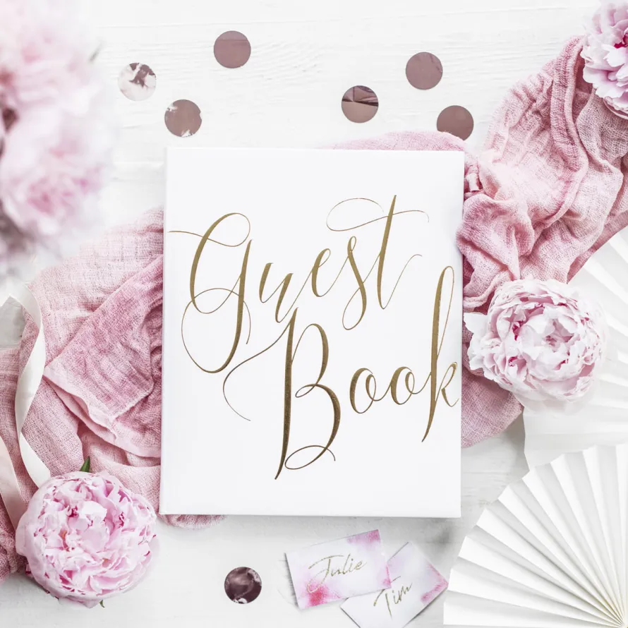 Księga gości GUEST BOOK biała